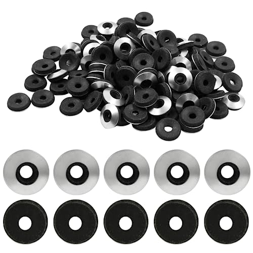 Biaungdo 120 Pcs #8 x 1/2" Neoprene Washers, Stainless Steel Neoprene EPDM Bonded Sealing Washers Rubber Washers Gasket Assortment Kit for Screws(M4.2 x 12mm)