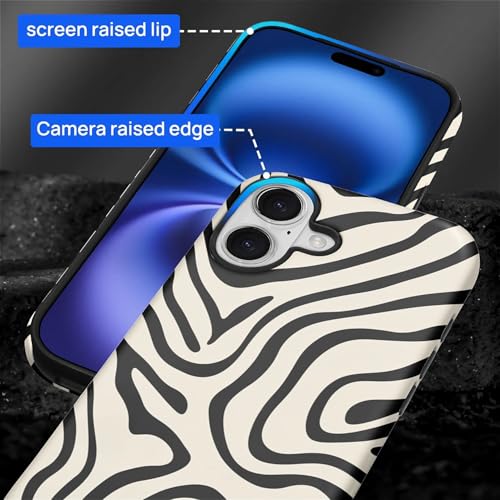 Coque pour iPhone 17 antichoc rigide silicone hybride noir zébré mat - 6