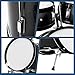 Ktaxon 5-Piece Complete Junior Drums Set, 16 Inch Beginners Drum Kit with Throne Stool, Pedal & Drumsticks, Kids Drum Musical Instruments W/Cymbal, Hi-Hat, Floor, Tom and Snare Drum (Black)