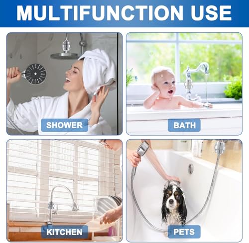 Image of 15 Stage Filtered Shower Head, High Pressure Hard Water Softener Showerhead with Filter Cartridge for Hard Water Remove Chlorine and Harmful Substances (15-stage filter element) (15 Stage Filtered)