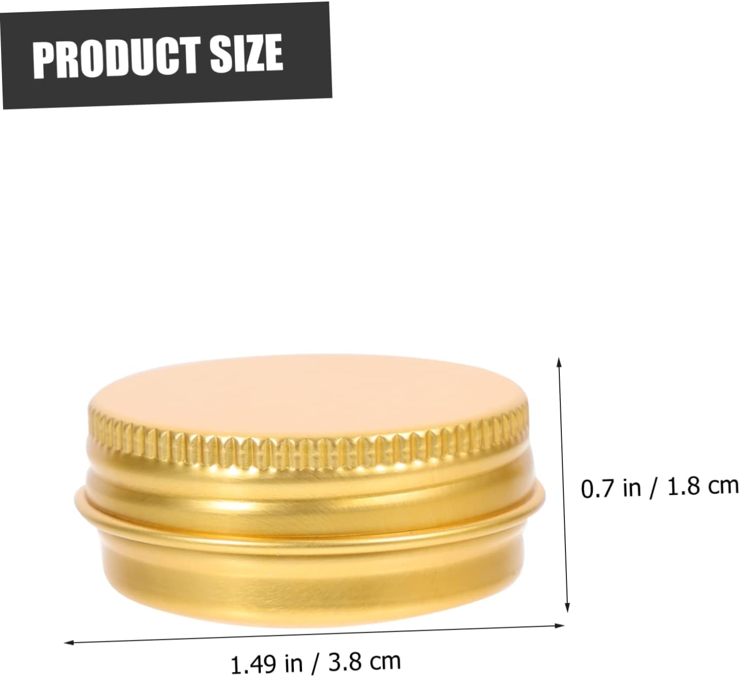 Luxshiny 72pcs Refillable Aluminum Tin Containers Round Jars Screw Lids for Candles Crafts and Storage Easy to Clean for Parties and Home Decor