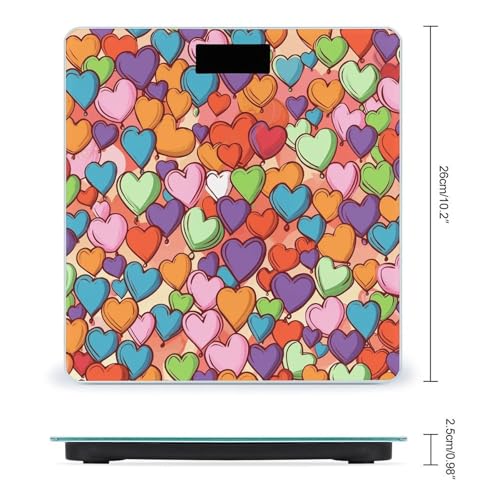Báscula digital para baño con diseño colorido y pantalla LCD miniatura 2