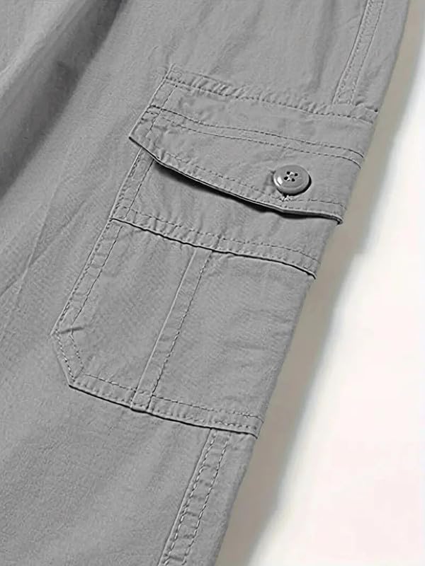 Image of Men's Cotton Cargo Pants | Stylish Multi-Pocket Casual Look-