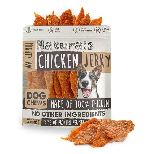 Mighty Paw Naturals Chicken Jerky for Dogs | Chicken Jerky Dog Treats for Small Dogs, Medium Pets and Large Breeds. Natural Dog Treats for Large Dogs, and Puppies. Dried Chicken Dog Jerky Treats 14 oz