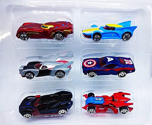 Image of Exclusive Collection of Play Set 6 pcs Toy Vehichals Play Set Metal Die Cast Mini Racers Cars for Kids [Hot Wells Play Set 6 pcs (Avanger)]
