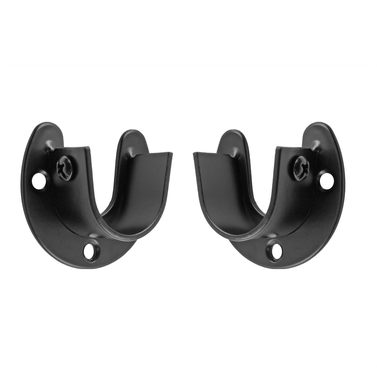 Hdoytxxm Black Opening Of 2 Wardrobe Bracket Supports With Screws Closet Rod Brackets Heavy Duty Wardrobe Supports Set For Closet Rods Heavy Duty Rod Holder