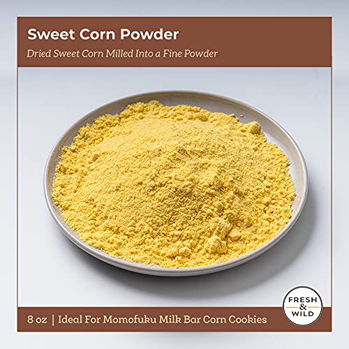 Amazon Com Fresh Wild Sweet Corn Powder Milled Dried Sweet Corn Flour Kernels Natural Coloring Flavoring And Decoration For Momofuku Milk Bar Corn Cookies 8 Oz