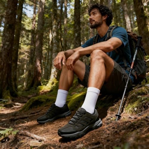 Image of Men's Breathable Outdoor Hiking Shoes, Comfortable Trekking Trail Sneakers for Walking & Adventures for Walking & Adventures