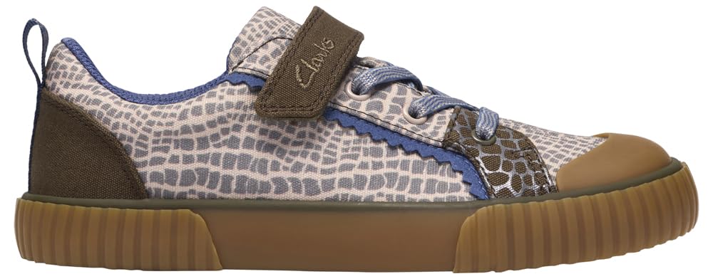 Clarks FoxingFlare K Childrens Beige Combi, 9.5