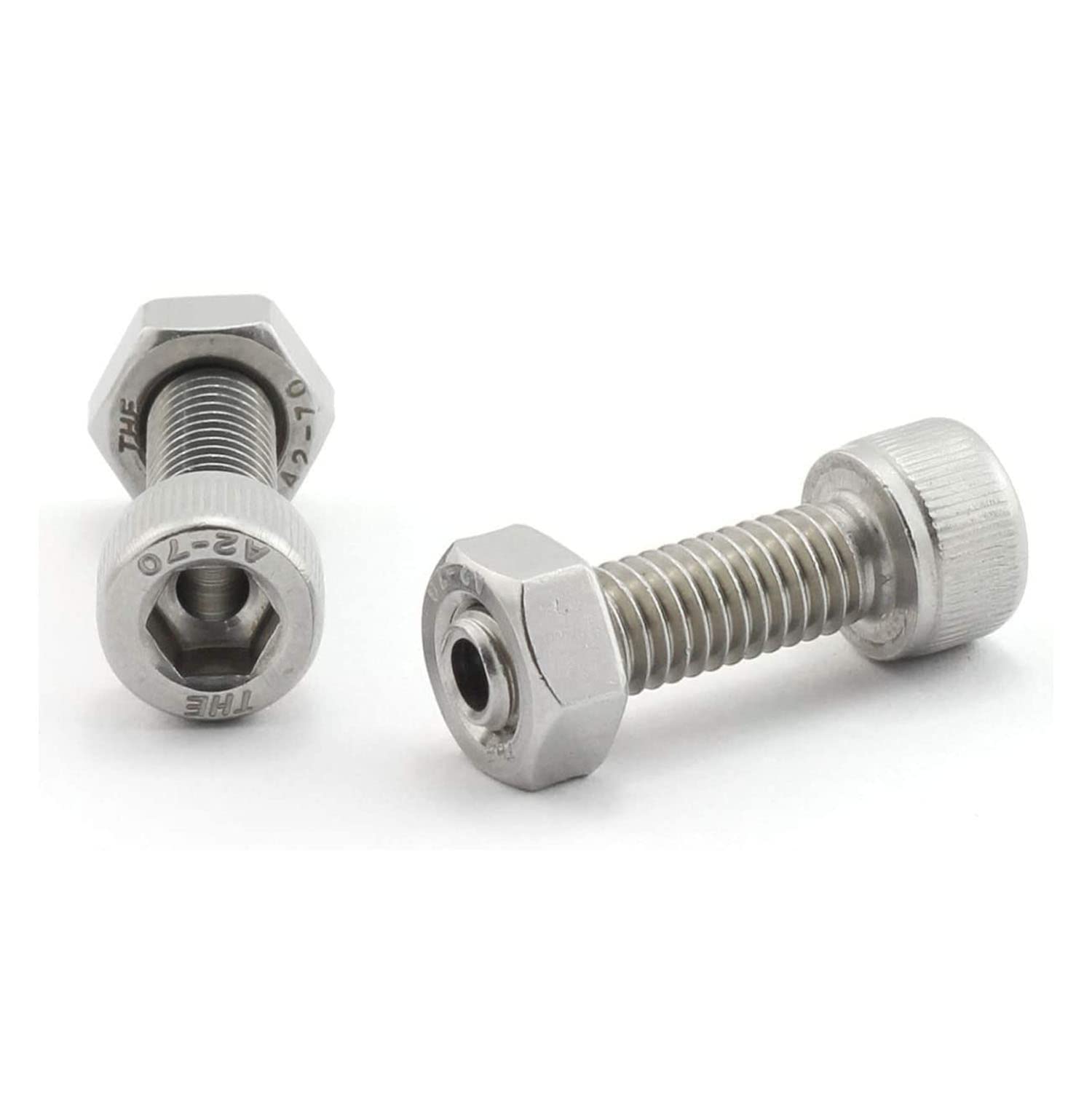 PATIKIL M8x35mm Hexagonal Tapón Tornillo, 3 Juego Cilíndrico Hueco Perno Tuerca Kit Lámpara Roscado Tornillos Pasante Agujero Sujetadores, 304 Inoxidable Acero