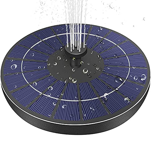 MADETEC 3.5W Solar Water Fountain Pump with Battery Backup, Submersible Solar Floating Fountain with 6 Spray Heads for Bird Bath Small Pond Pool Fish tank Garden and Lawn