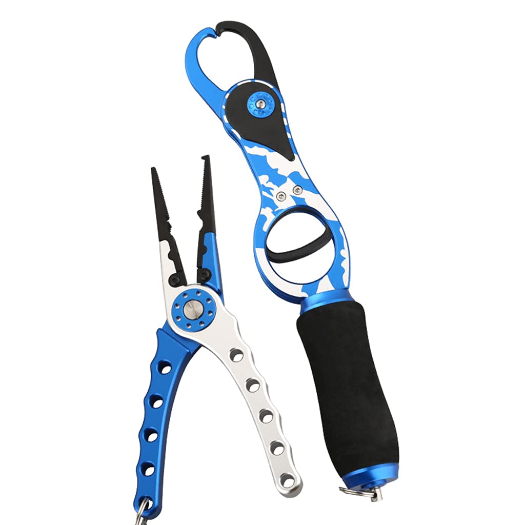 Kalttoy Men's Light 2 Pcs Fishing Pliers Fish Gripper Combo Perfect Fishing Gifts For Fish Boyfriend Dad Resistant Fish Controller
