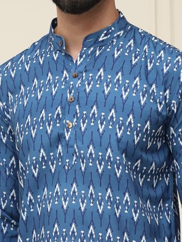Image of SOJANYA (Since 1958, Men's Pure Cotton Printed ONLY Short Kurta