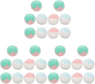 balacoo 30 Pcs Cat Plush Toy Ball Pompon Ball Toy Cat Scratching Balls Cat Playing Dogs Plush Squeaky Ball Cat Treat Ball Soft Toys Cat Teaser Furry Ball Cat Toy Plushes Kitten Bite