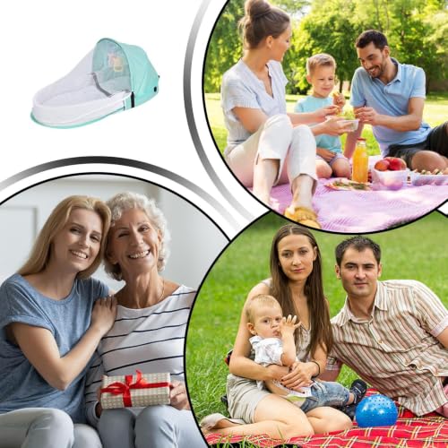 Cuna de viaje para bebés de algodón orgánico con diseño plegable 5