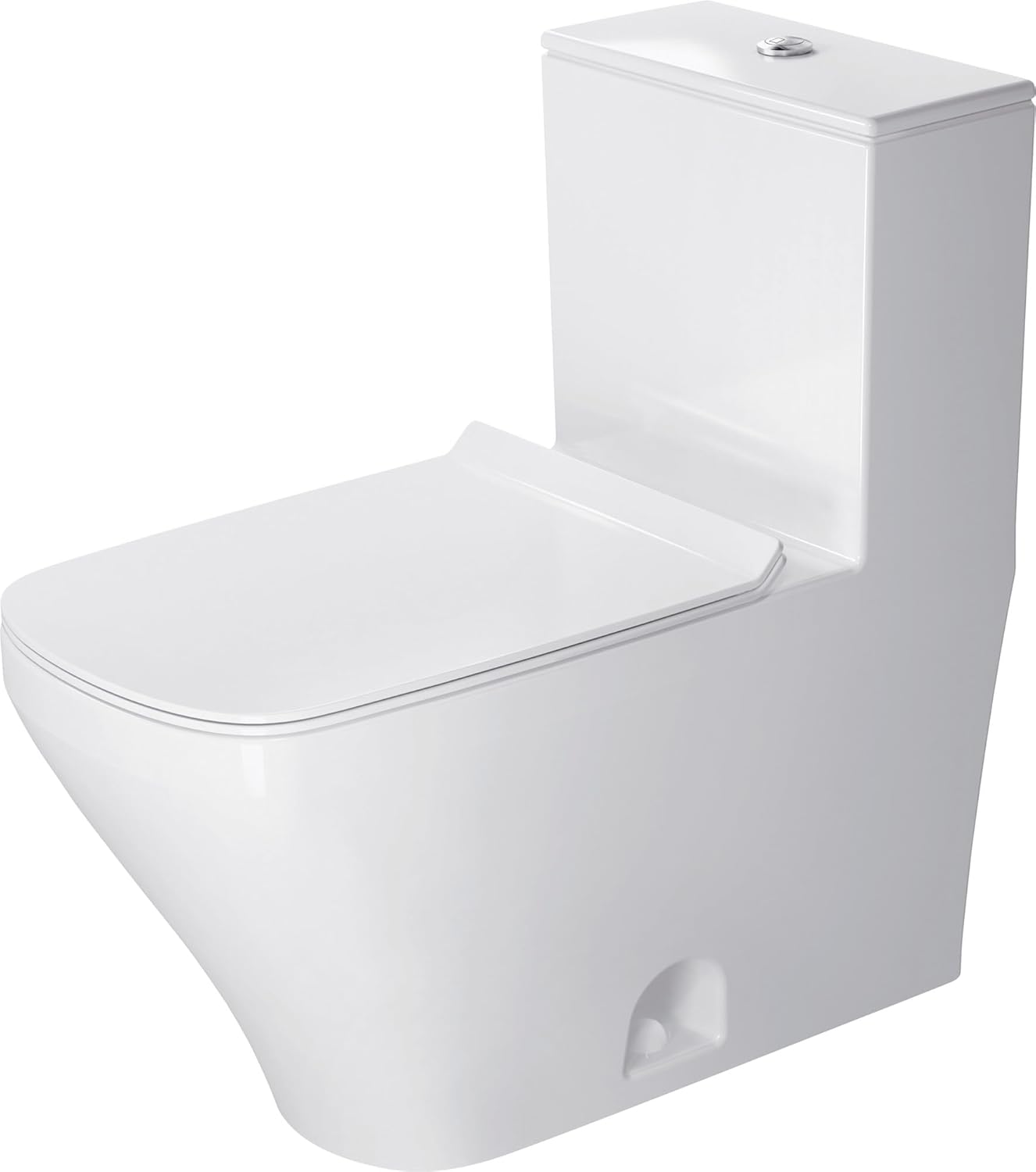 Duravit DuraStyle One-Piece Elongated Toilet with seat, side view