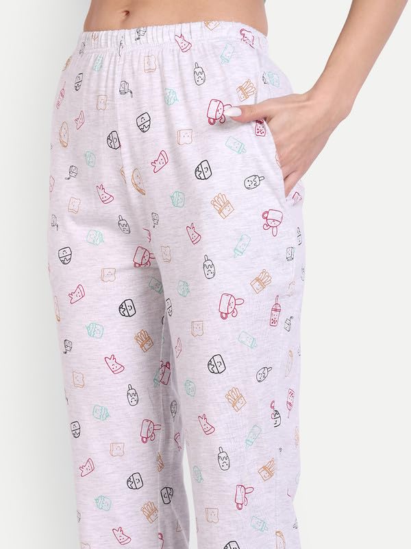 Image of Bedtime story Cotton Night Suit for Women Girls | Women's Cotton Printed Pant & Top Night Suit Set Pyjama Set Sleepwear Nightwear Nightdress Loungewear