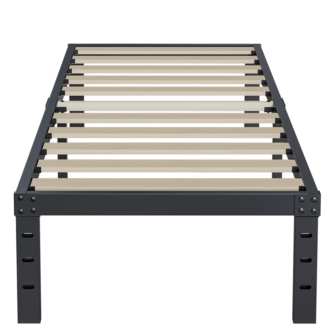 Photo 1 of ZIYOO Twin XL Bed Frame, 14 Inch Metal Platform, No Box Spring Needed, Heavy Duty Wooden Slats Support, Mattress Foundation with Storage, Noise Free, Easy Assembly Twin XL 14 Inch