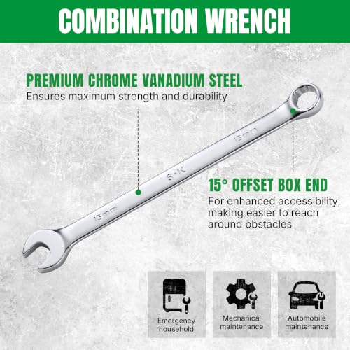 Image of SK 13 mm Combination Wrench, Metric, Premium CR-V Steel