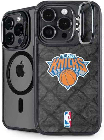 Skinit Kickstand Phone Case Compatible with iPhone 15 Pro Max - Officially Licensed NBA New York Knicks Dark Rust Design