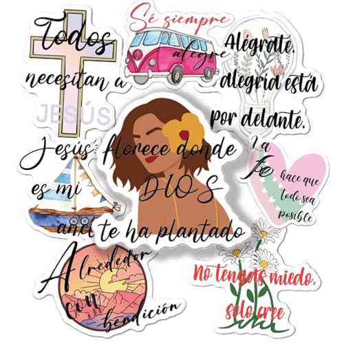 Calcomanías de Jesús en Español | adhesivos cristianos motivadores para agendas y diarios | Calcomanías religiosas con versículos de la Biblia | Biblia en Español 110