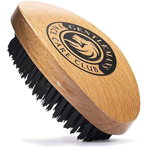 Vegan Friendly Beard Brush For Men - 100% Cruelty Free Non Animal Hair - Synthetic Bristle With Natural Beech Wood Handle - Shape And Style Your Beard + Use With Beard Oil, Balm Or Wax Cover