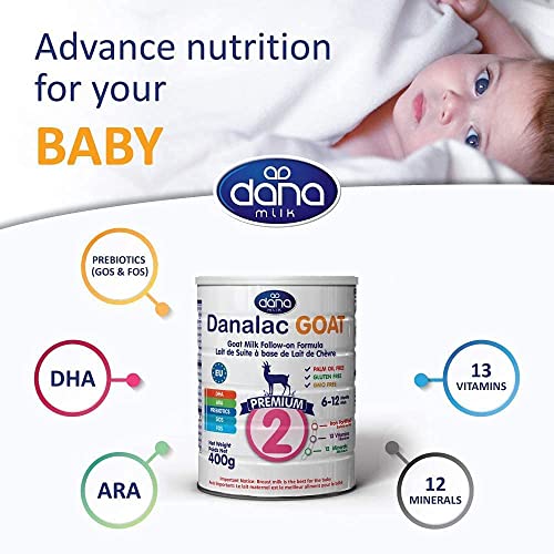 Danalac Premium geavanceerde opvolgmelk voor babymelk op basis van geitenmelkpoeder van de 2e leeftijd voor zuigelingen en baby's van 6 -12 maanden -Formule EU-2020 (800g verpakking van dozen van 1) - Image 5