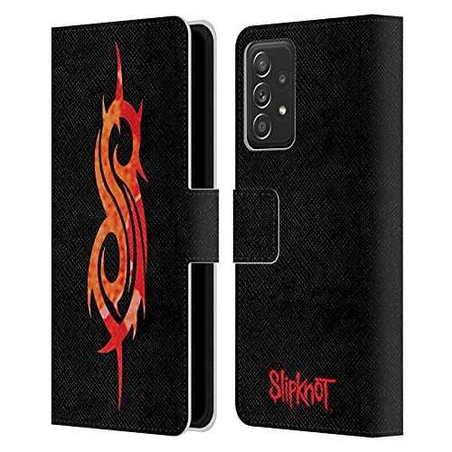 Funda Slipknot Samsung A53 5G para conciertos y uso diario con tapa de cuero resistente