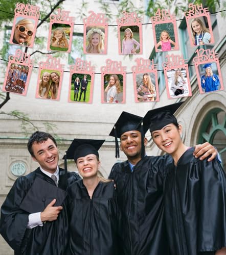 Image of Graduation Decorations Class of 2026 Graduation Photo Banner 8x10 for Paty Decorations 2026 K-12 Photo Display for High School Senior Grad Decor Party Supplies Pink, 8x10 K003PK