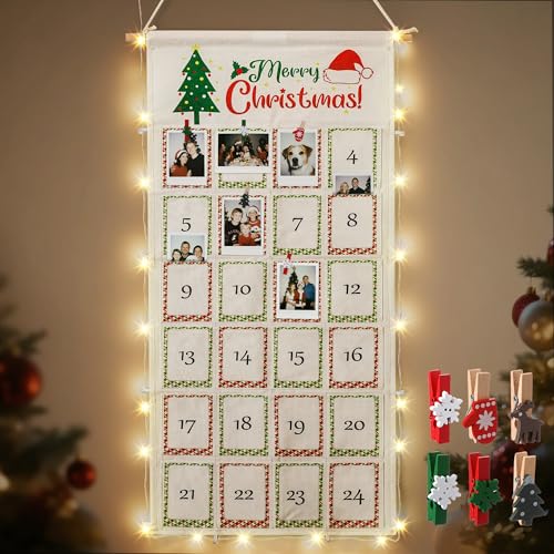 Christmas Photo Advent Calendar Countdown Board
