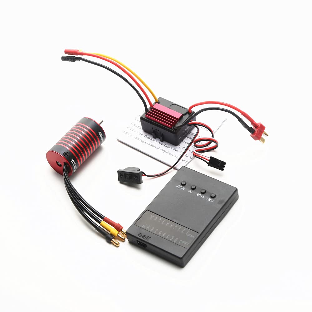 HUIOP Wodoodporny silnik bezszczotkowy 2838 5800KV i ESC 35A bezszczotkowy i zamiennik karty programowania do 1/14 1/16 SCY HSP Trax4 HPI pilot samochodowy ciężarówka