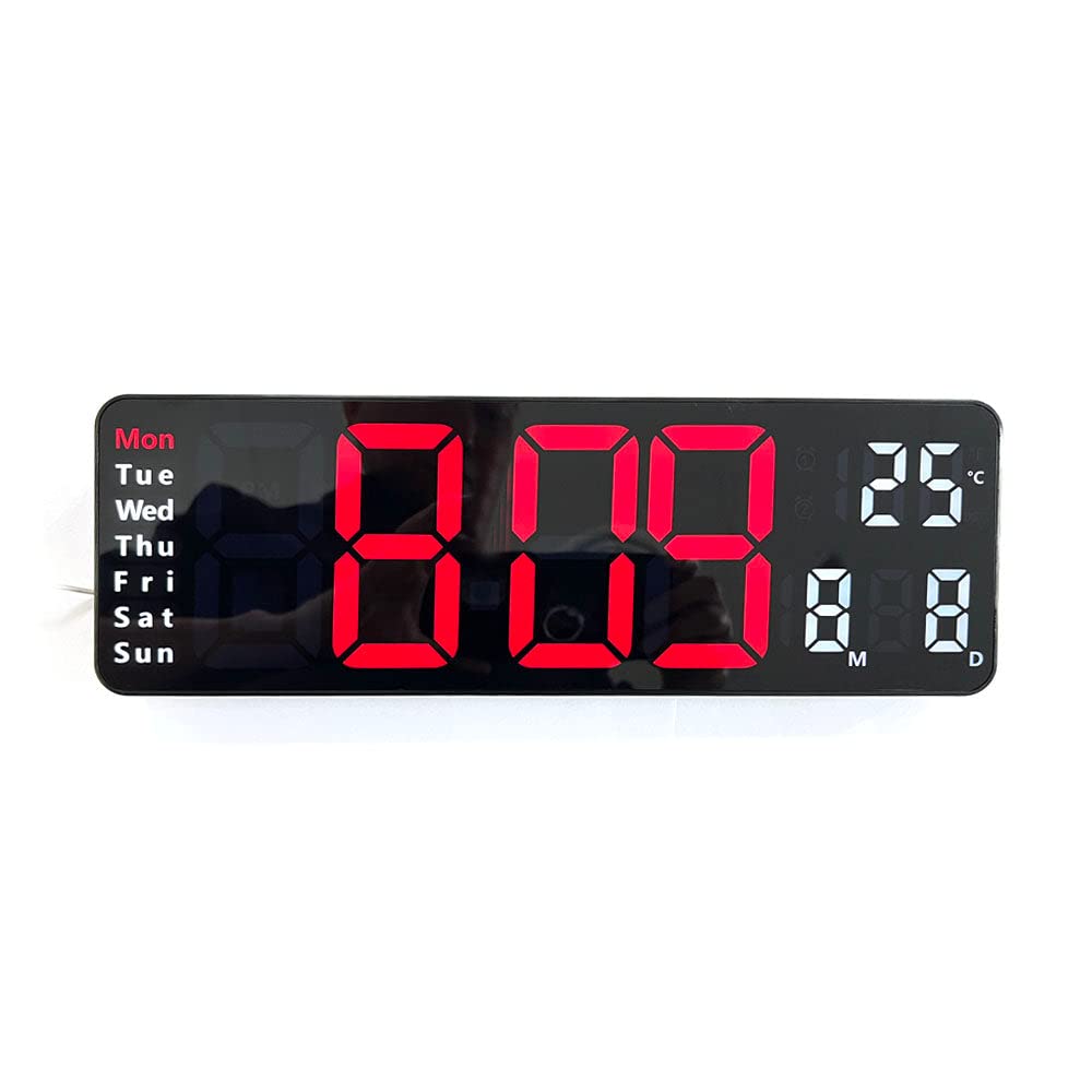CRONY 6629 Electronic Clock LED Alarm clock Remote Control Digital Electronic Wall Clock Display Temperature week and calendar