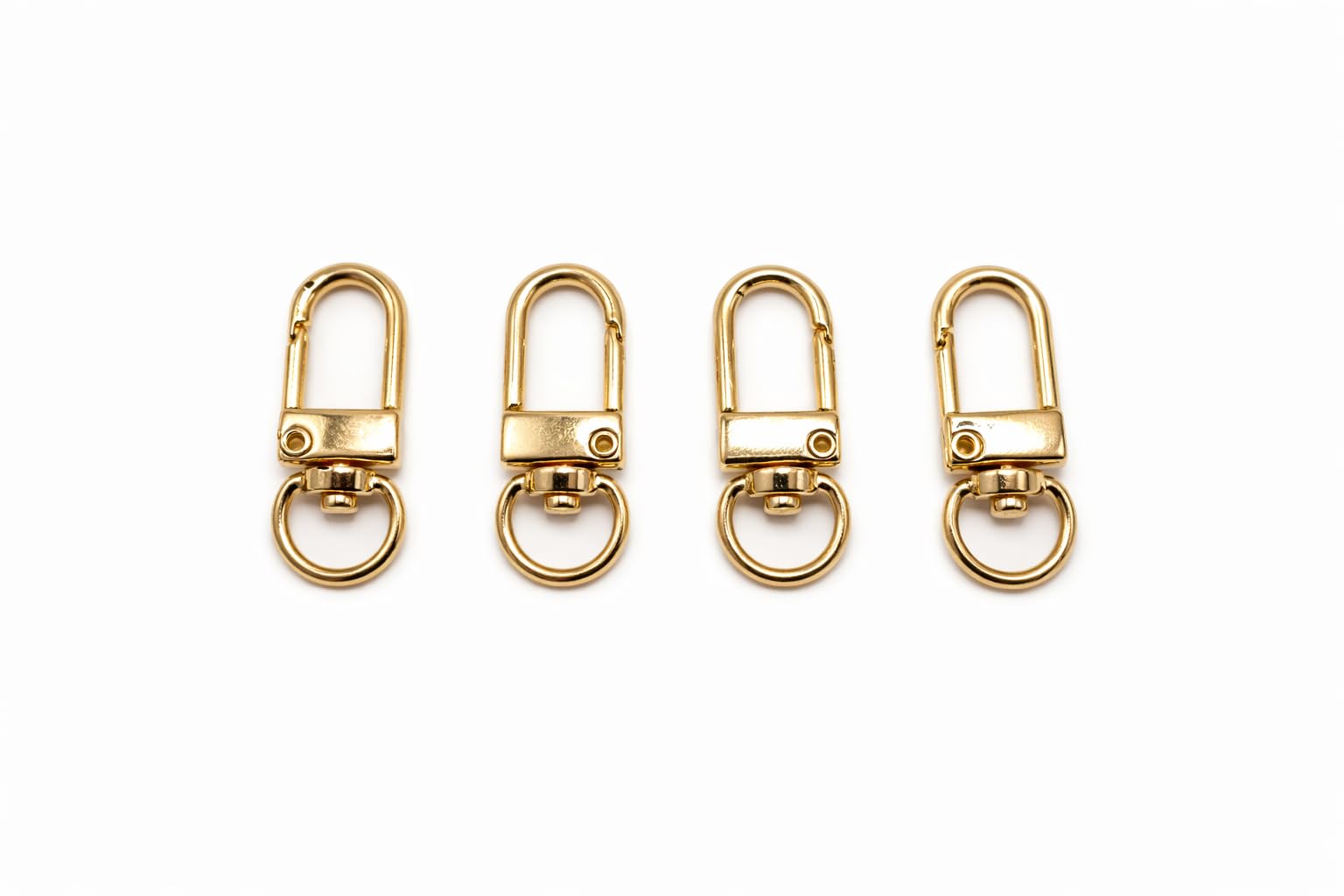 Metal Swivel Snap Hooks for Bags, Keychains & Purse Straps, Heavy Duty Lobster Clasps with Round Ring, Silver Finish DIY Bag Making Accessories (4, Golden)-image-40