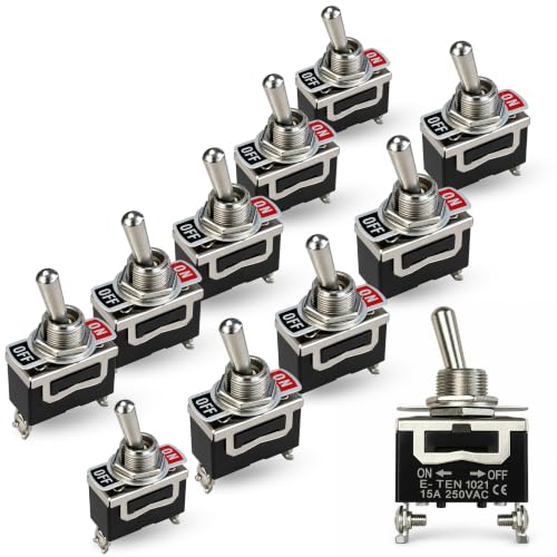 Interruptor de palanca SPST ON/OFF 2 pin, 10 Unidades