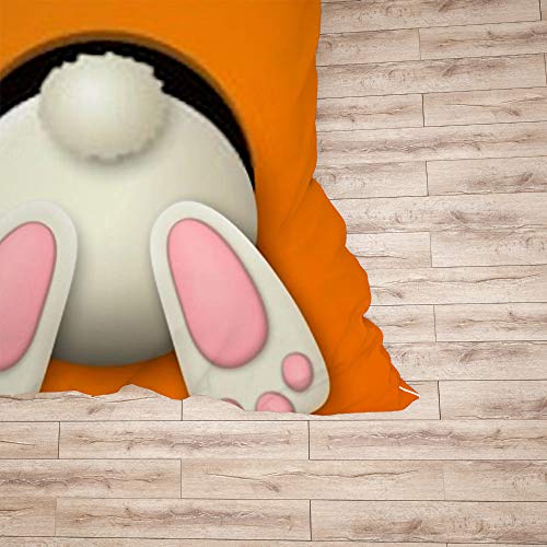 Housse de couette lapin rose en microfibre premium CHEHONG - 6