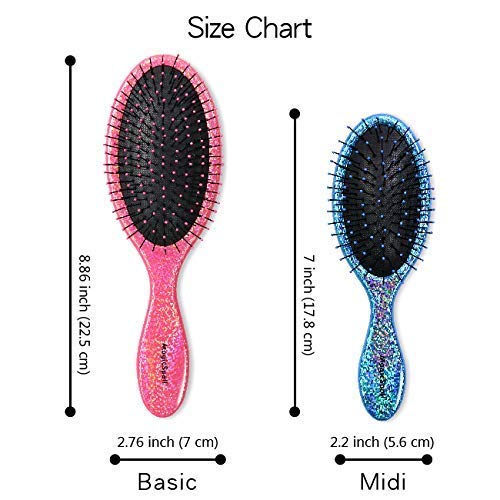 Miniatura 5 de MagicSpell Juego de brochas Pro 2 para todo tipo de cabello (rosa intenso brillante y azul)