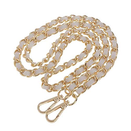 merishopp 5xMetal Leather Shoulder bodytype Bag Chain Strap Replacement Gold+White| Premium | Luxury | Designer | Stylish-picture-47