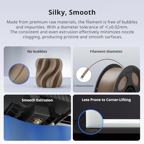 Image of ANYCUBIC PLA Plus (PLA+), 3D Printer Filament 1.75mm, High Toughness 3D Printing Filament, Dimensional Accuracy + /- 0.02mm, Print with Most FDM 3D Printers, 1KG Reusable Spool, Brown