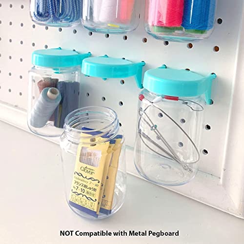 image for WORLD AXIOM Tall Pegboard Accessories Organizer Storage Jars - Large S