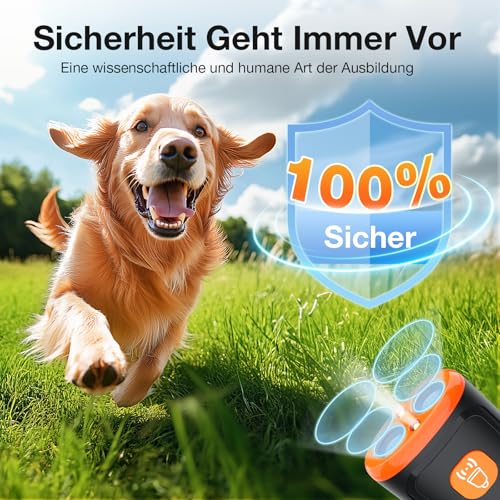 HZK Anti Bell Gerät Hunde,Ladefähiges Handheld Antibell Ultraschall Gerät,3 Modi,Geeignet für Kleine, Mittlere und Große Hunde,Drinnen und Draußen