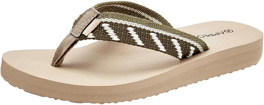 Ampeo Women's Arch Support Flip Flops Comfortable Casual Summer Beach Thong Sandals