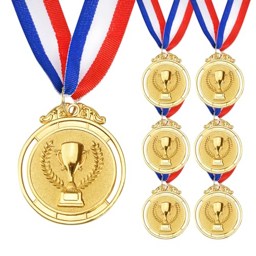 V·Colokishi 6 Stück Medaillen Kinder, Goldmedaillen Metall, Pokale Medaillen Medaillen Fußball...