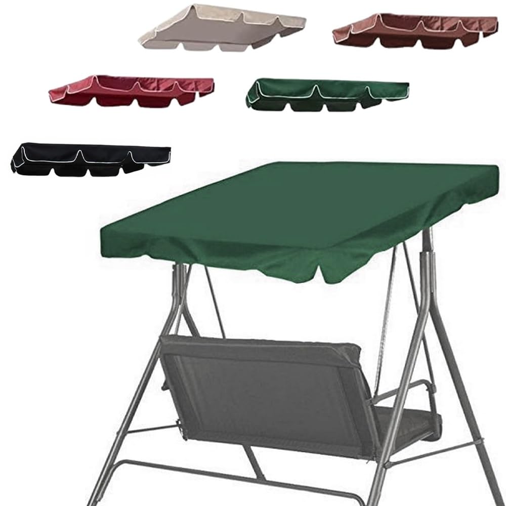 Cubierta de columpio de patio impermeable lona superior verde de alta resistencia