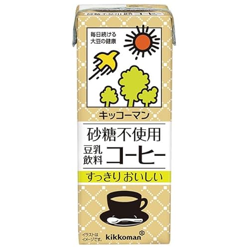 キッコーマン 砂糖不使用 豆乳飲料 コーヒー 200ml紙パック×18本入×(2ケース)