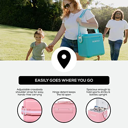 Image of Igloo Tag Along Too Coolers | Insulated Hard Shell Picnic Style Cooler | Rolling Ice Chest