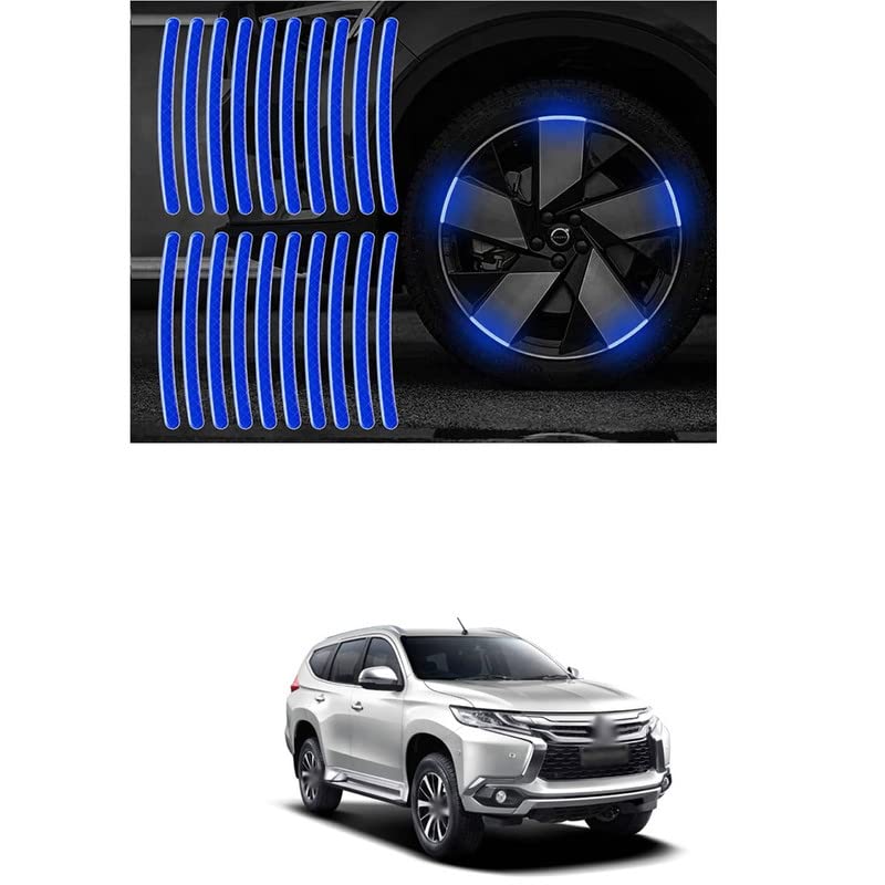 Lovmoto Universal Car Wheel Rim Decorative Warning Stripe Stickers Car Wheel Safety Night Reflective Decals Stickers Wheel Warning Adhesive Strips(Silver) Comfortable with Paj-ero Sp-ort