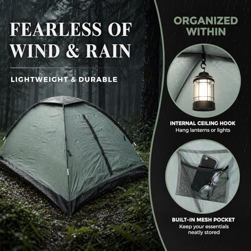 Carpa dome impermeable para 2 personas XL camping miniatura 5