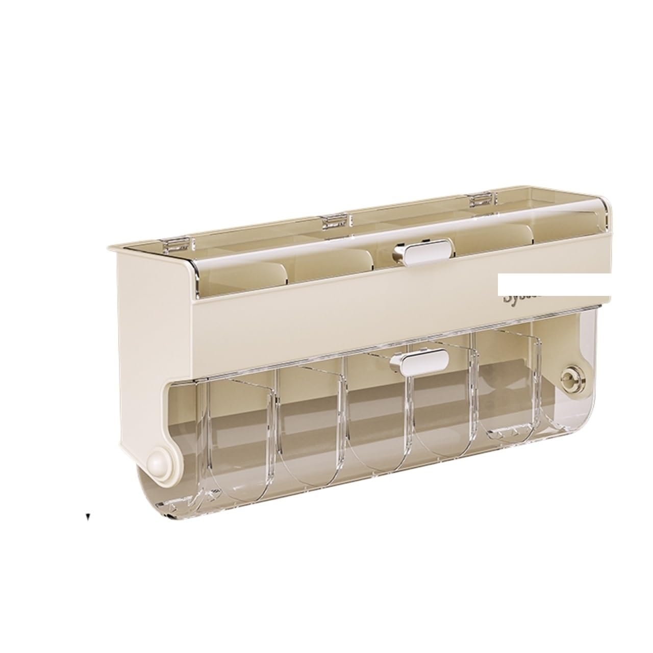 Haargummi Organizer Doppelschichtige Aufbewahrungsbox for Haaraccessoires for Clips, Gummibänder, Kopfbedeckungen und Schmuck(Cream)
