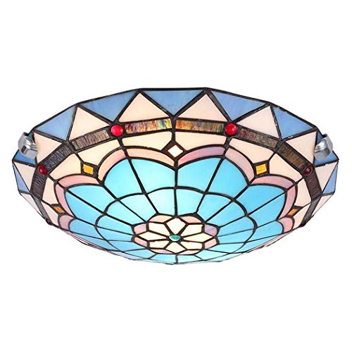 Plafonnier de style méditerranéen verre teinté anti-éblouissement LED pour couloir