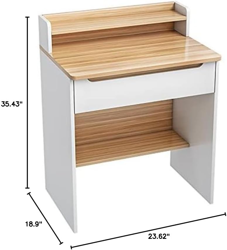 Computer Desk with Drawer Bookshelf Home Small Desk Student Study Desk Writing Desk Study Desk (Color : 604890cm) image 3